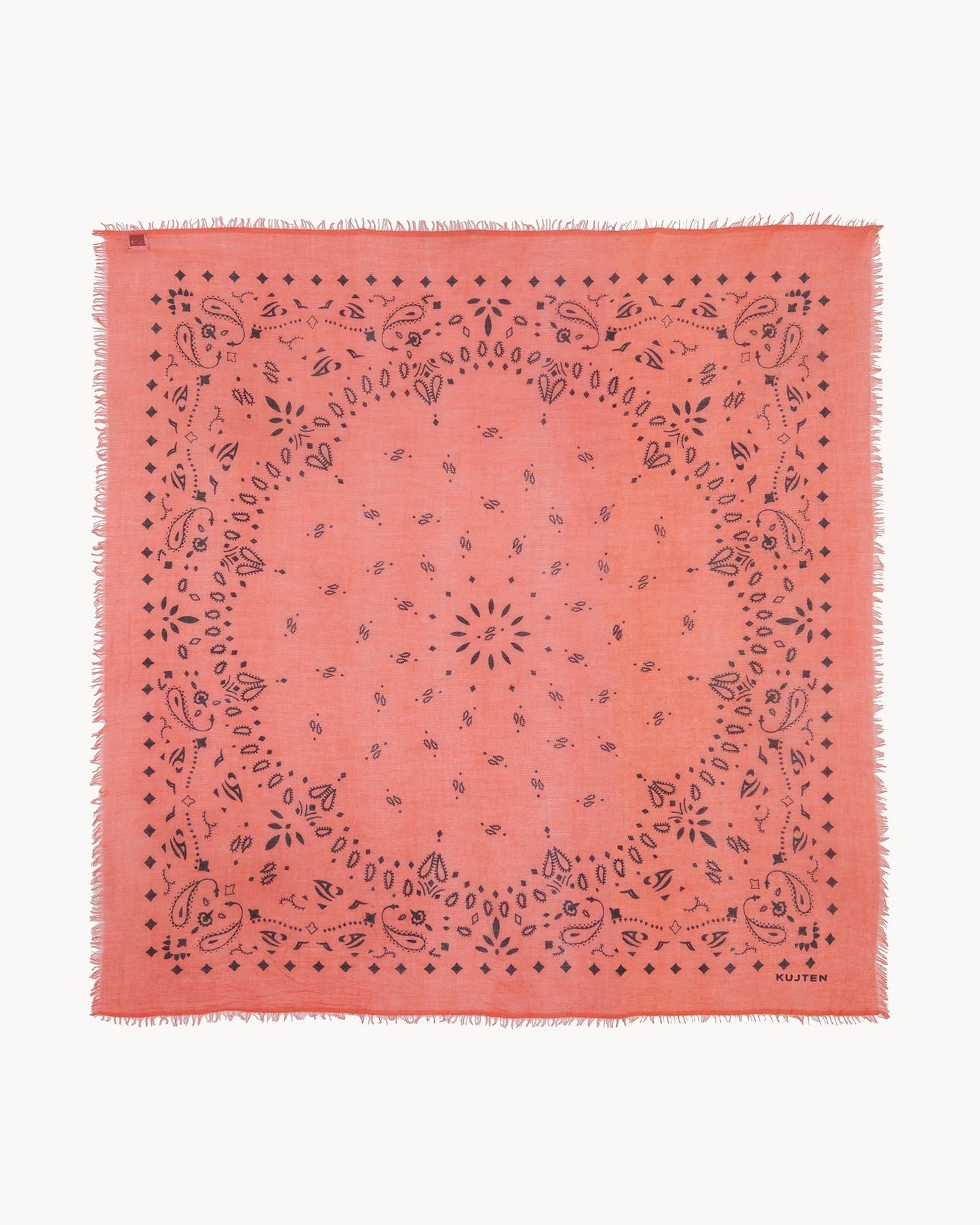 Très Grand Bandana Effy corail néon