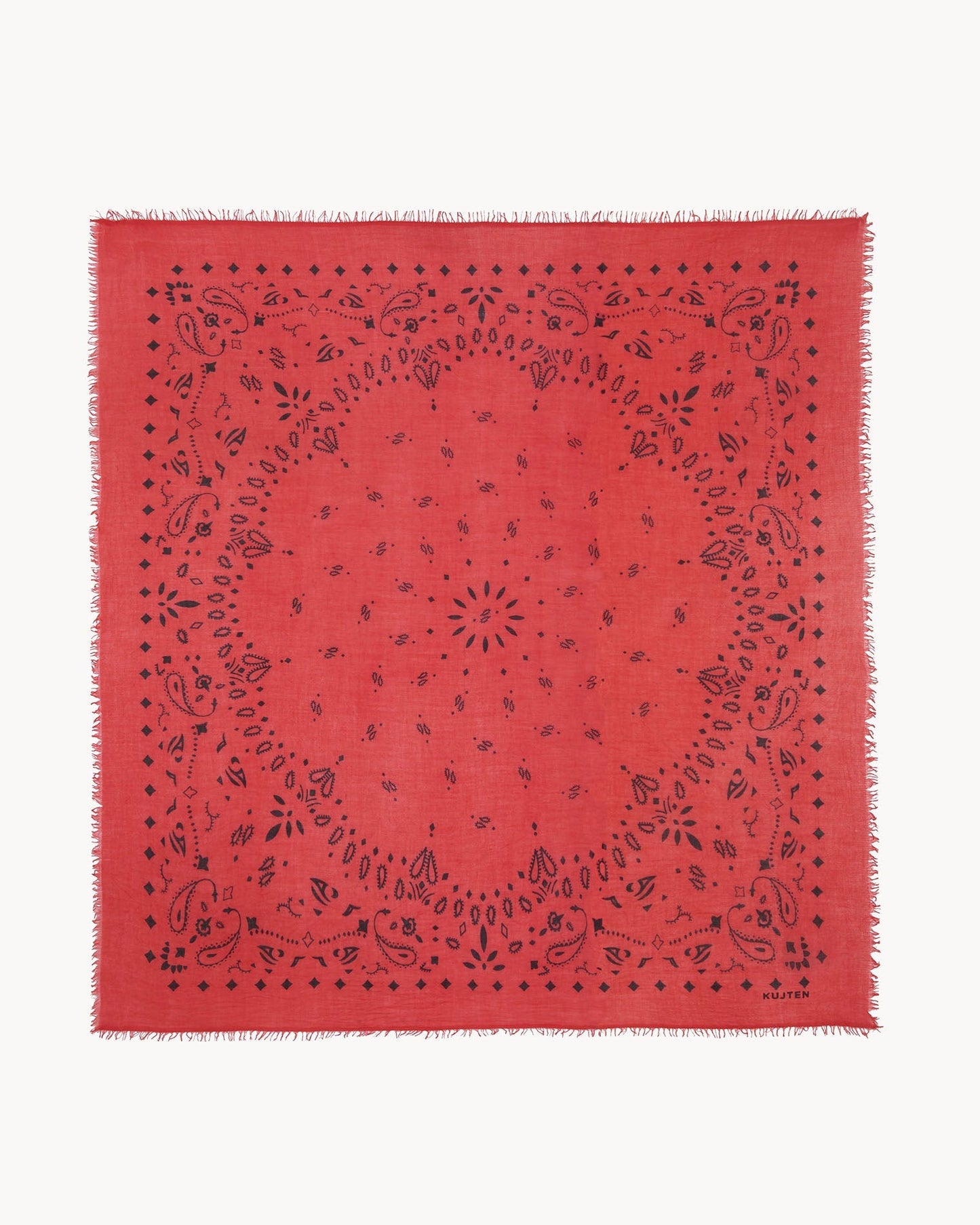 Très Grand Bandana Effy rouge corail