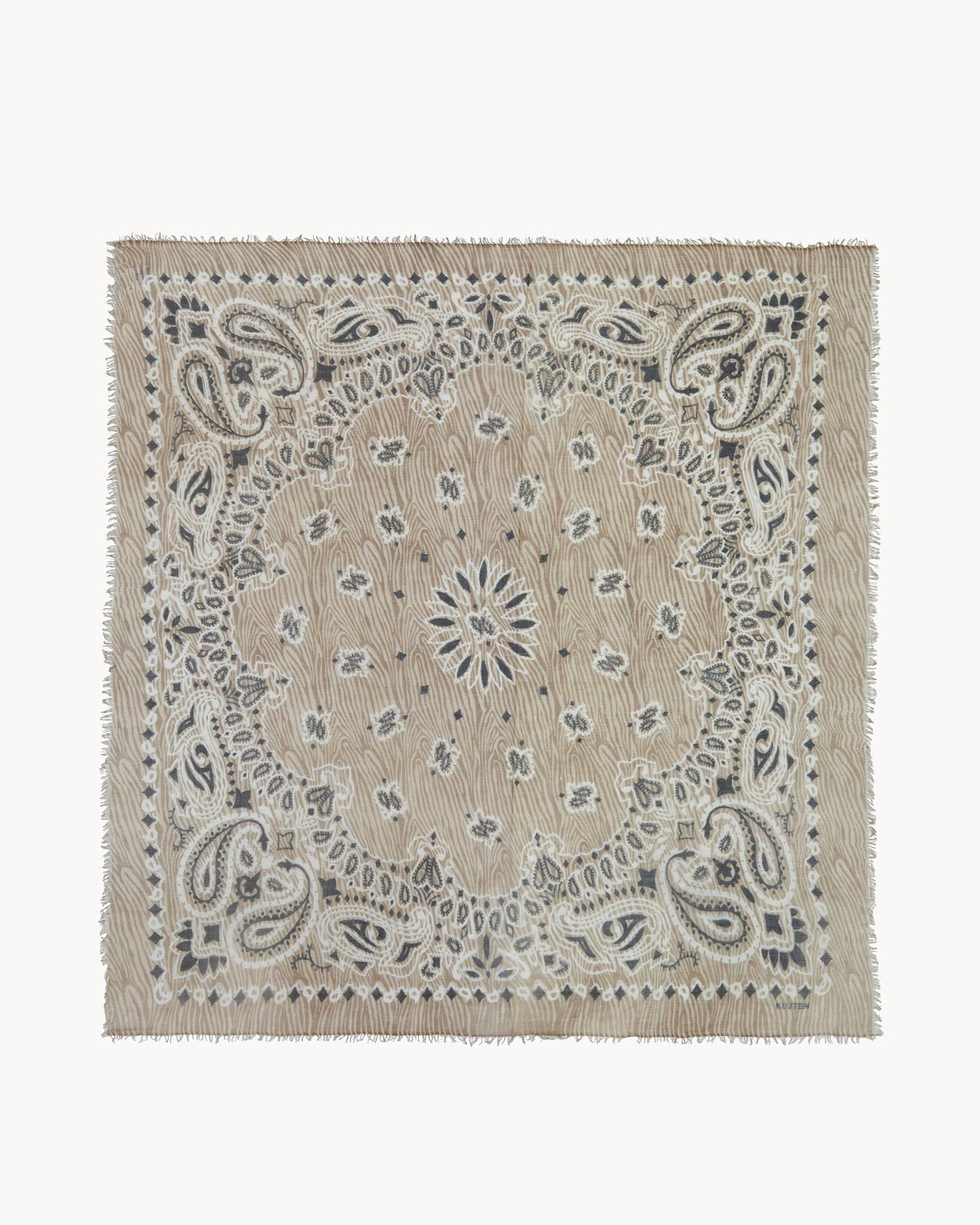 Très Grand Bandana Effy Marbled taupe