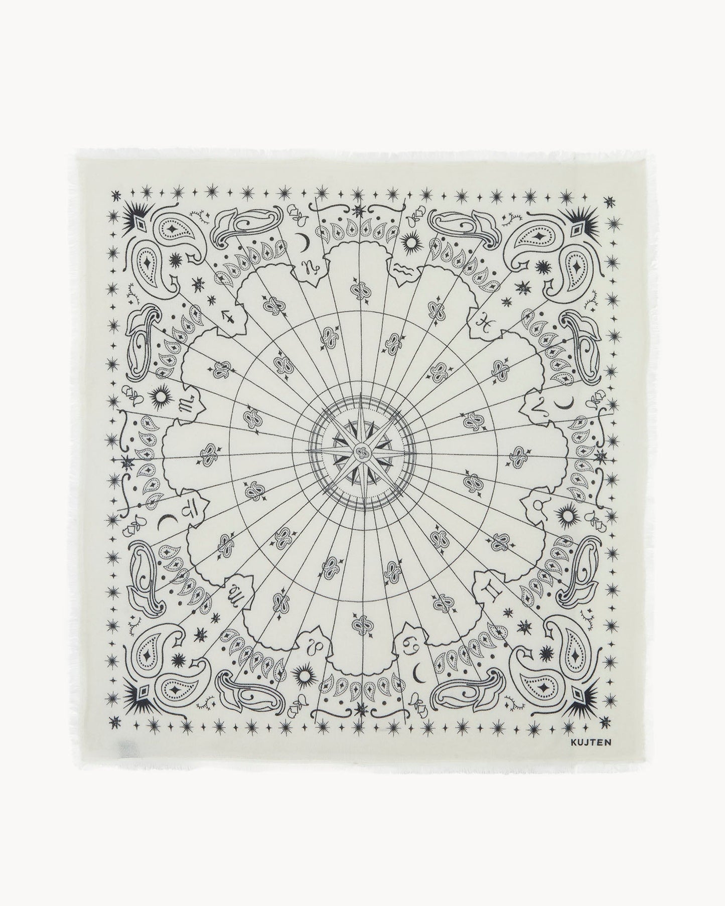 Très Grand Bandana Effy Astro blanc