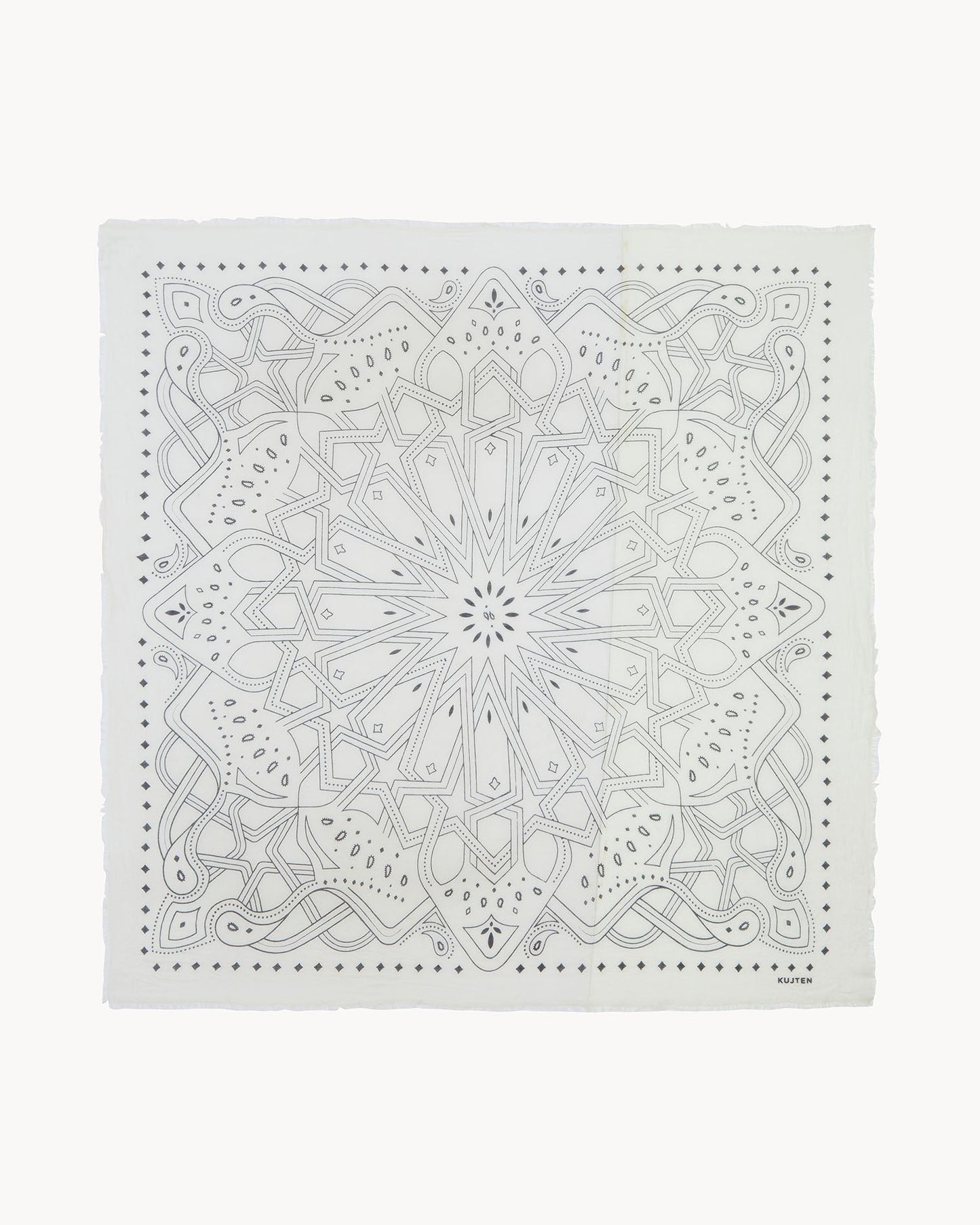 Très Grand Bandana Effy Zellige blanc