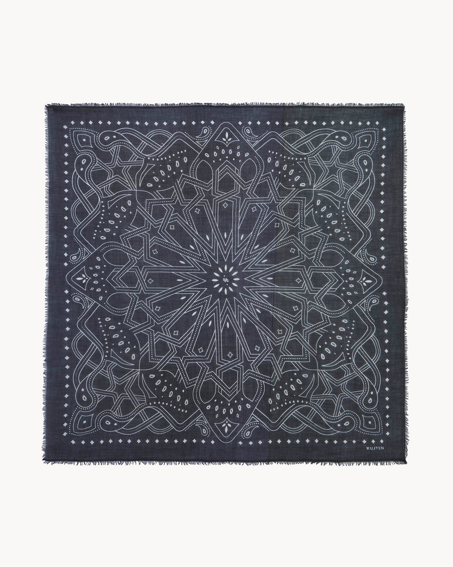 Très Grand Bandana Effy Zellige noir