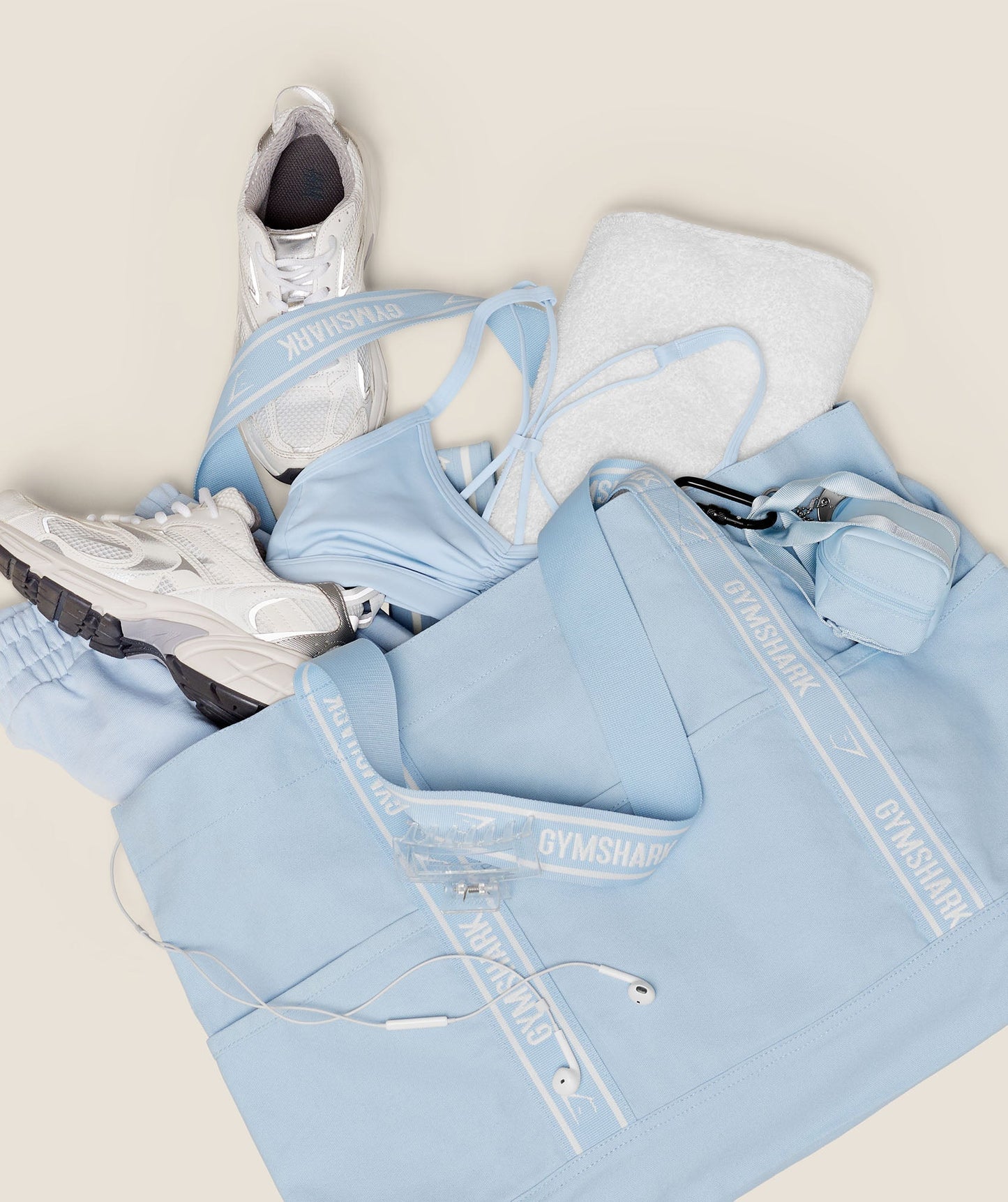 GYMSHARK Logo Tote Chilled Blue