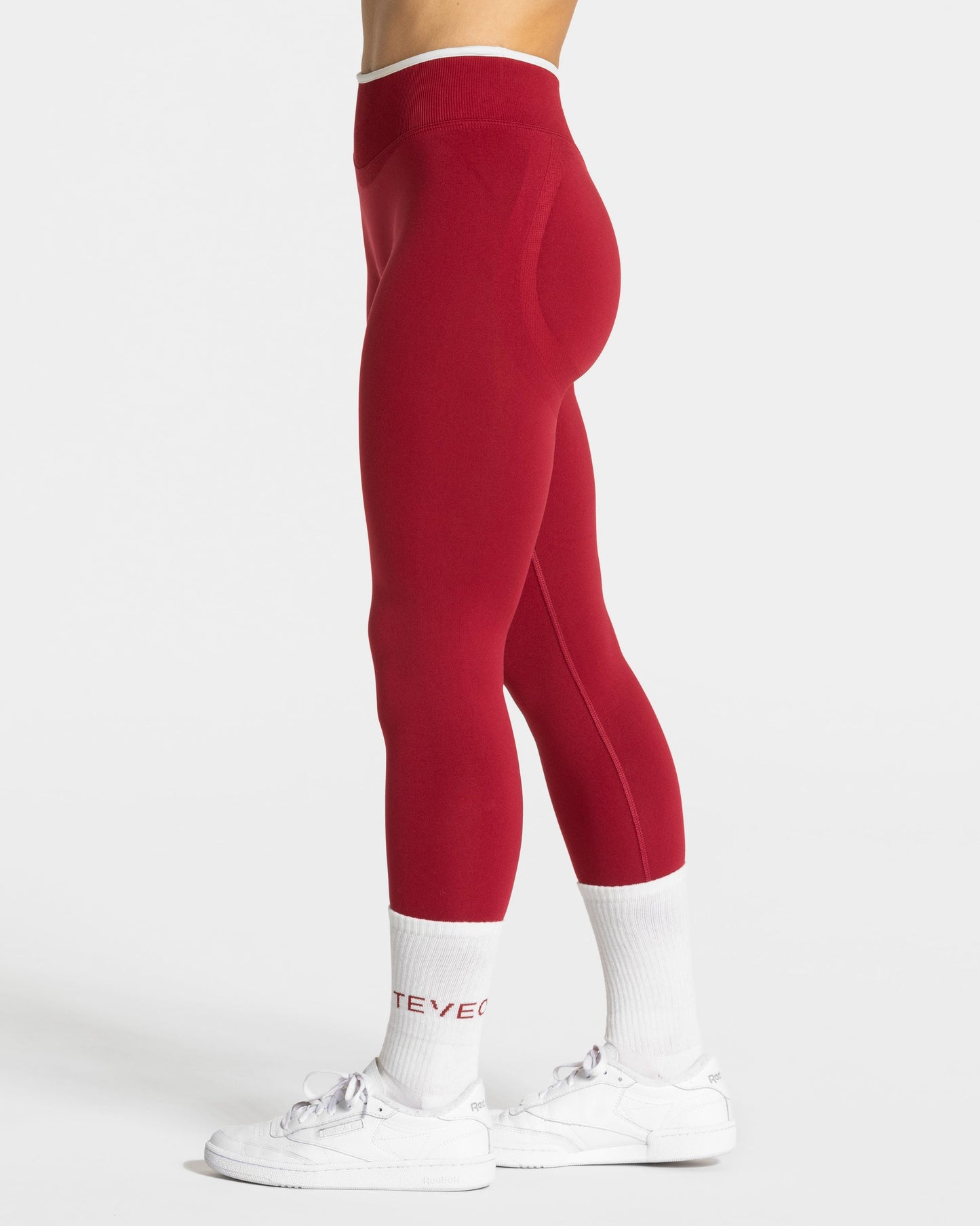 TEVEO Leggings Sculpt Scrunch Contrastline "Ciliegia"