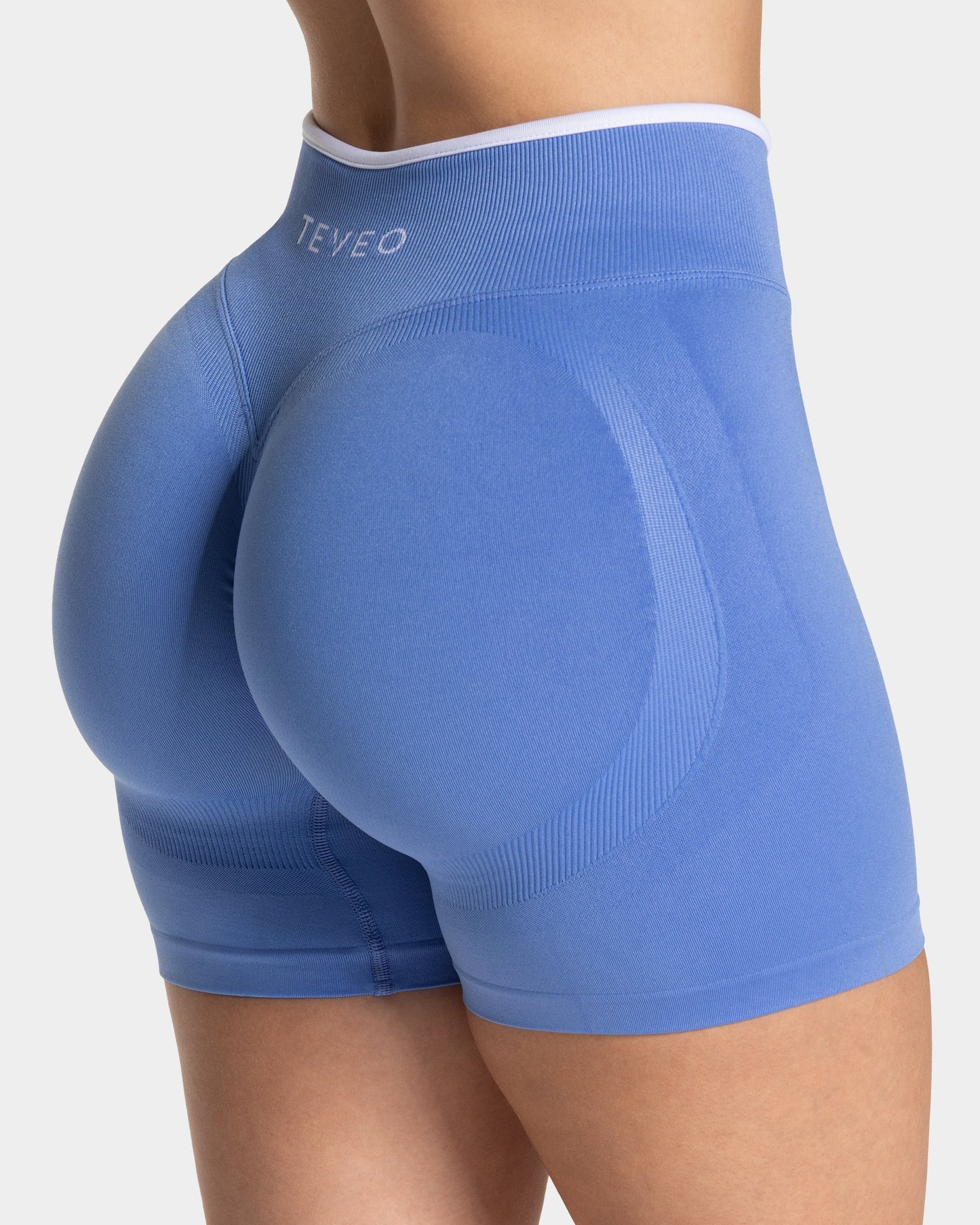 TEVEO Shorts Sculpt Scrunch Contrastline "Azure"