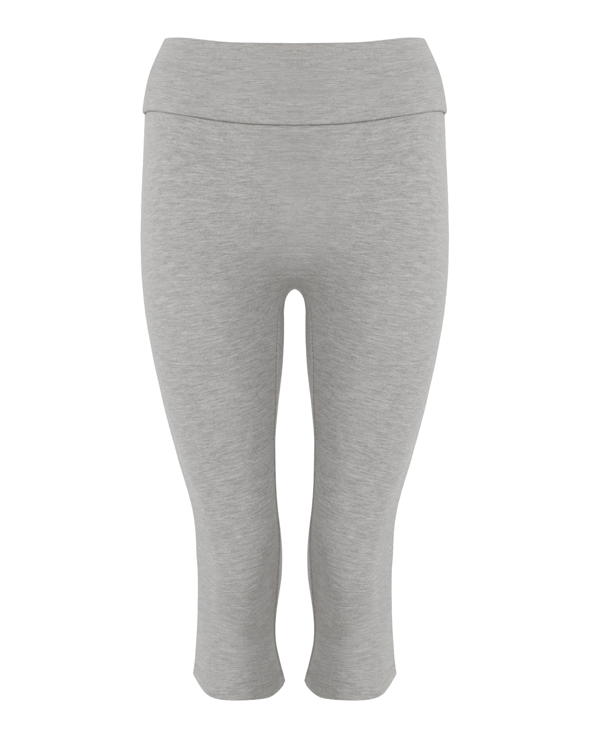 CSB Foldover Jersey Capri Leggings | Grey Marle