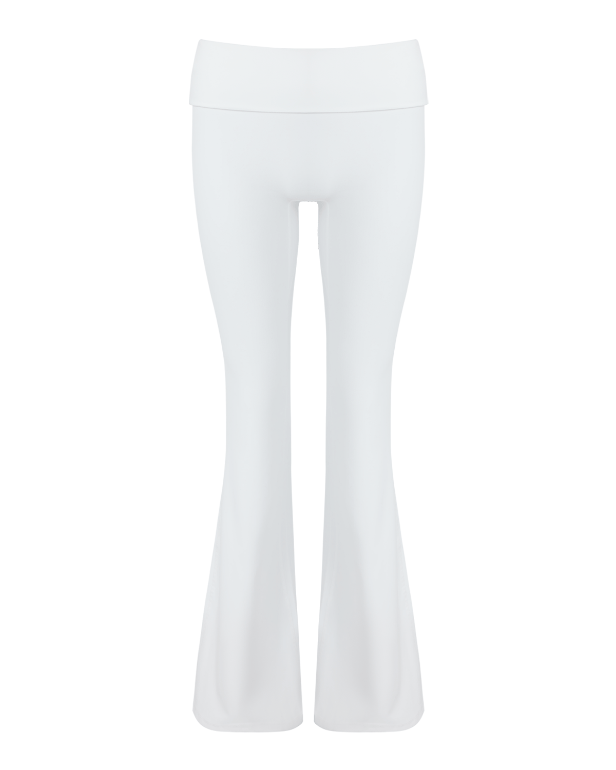 CSB Form Invisible Scrunch Flare Fold Over Leggings | White