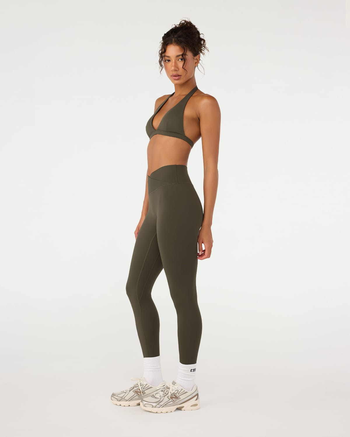 CSB Fade Crossover Leggings | Deep Olive