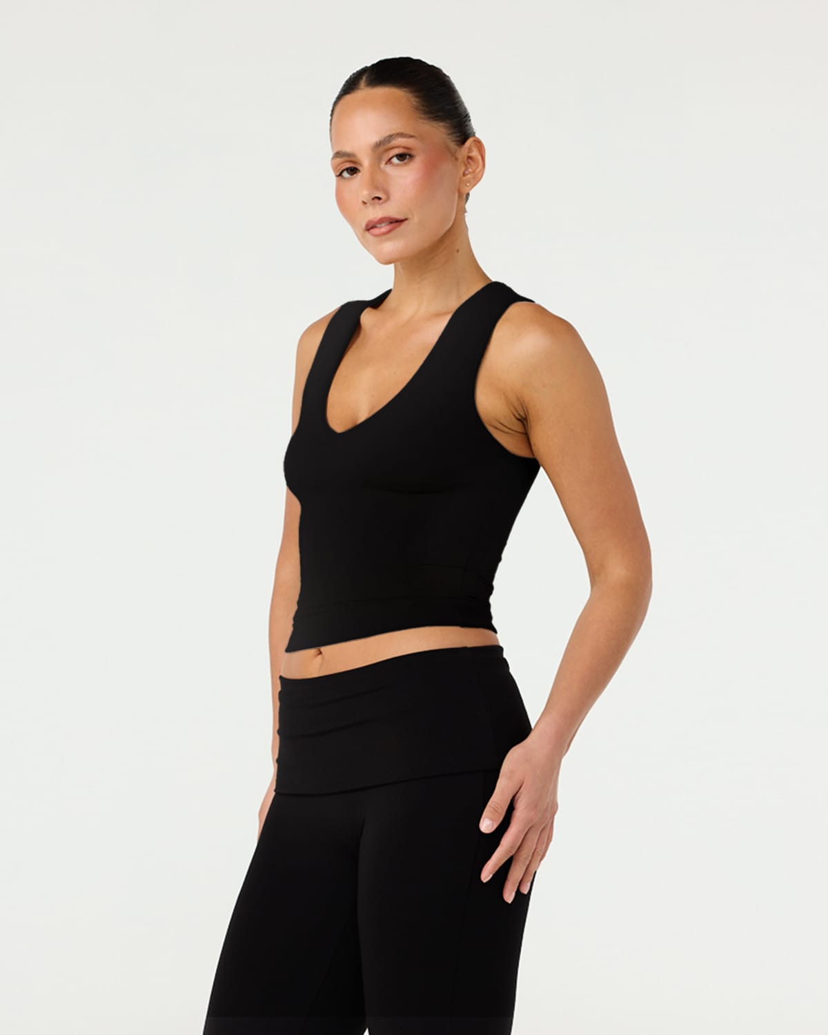 CSB Jersey V Neck Tank | Black