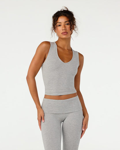 CSB Jersey V Neck Tank | Grey Marle