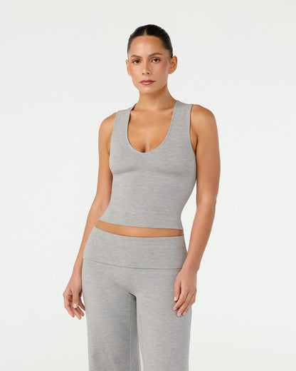 CSB Jersey V Neck Tank | Grey Marle