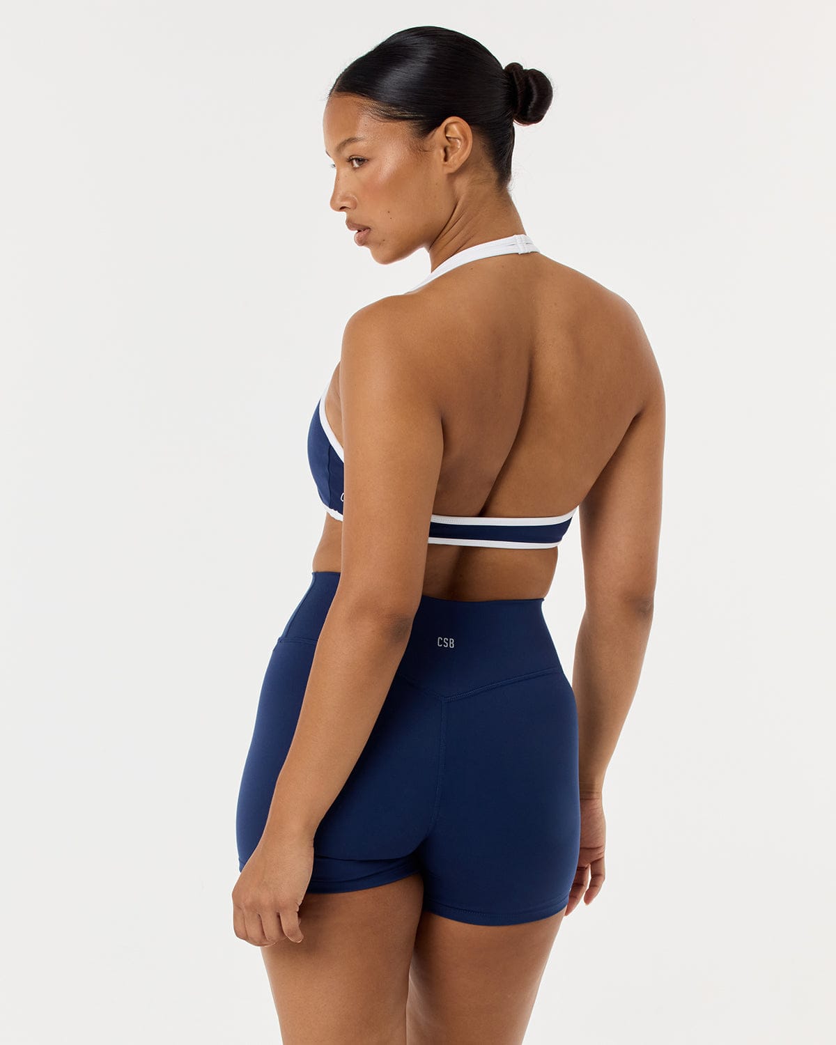 CSB Serenity Halter Crop | Navy Two Tone