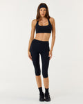 CSB Form Invisible Scrunch Capri Leggings | Black