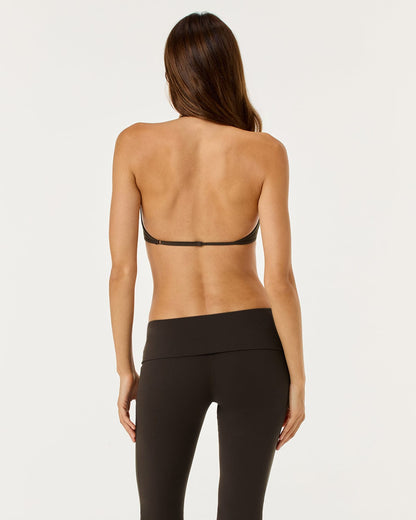CSB Form Micro Halter V Crop | Dark Chocolate