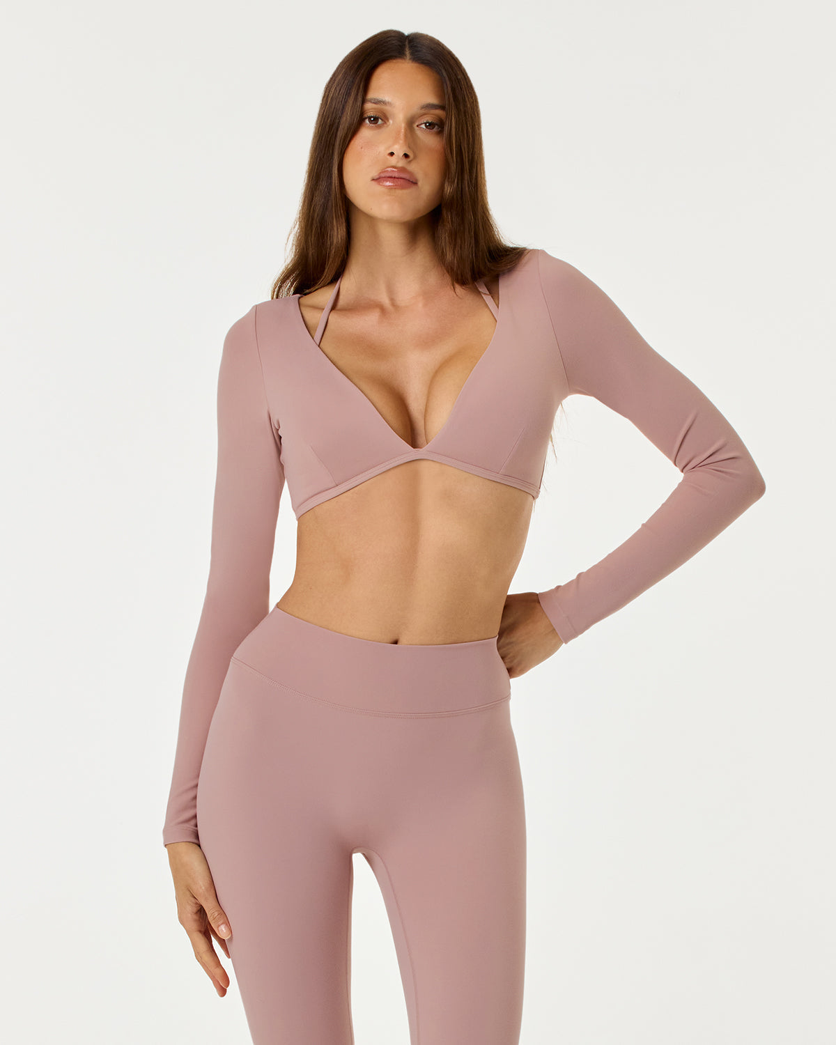 CSB Form Contour Long Sleeve Crop | Rose