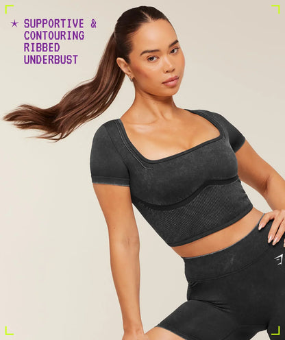 Gymshark x Bratz Crop Top Black
