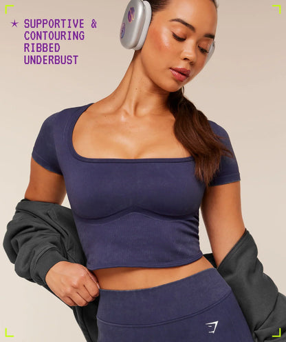 Gymshark x Bratz Crop Top Indigo Purple