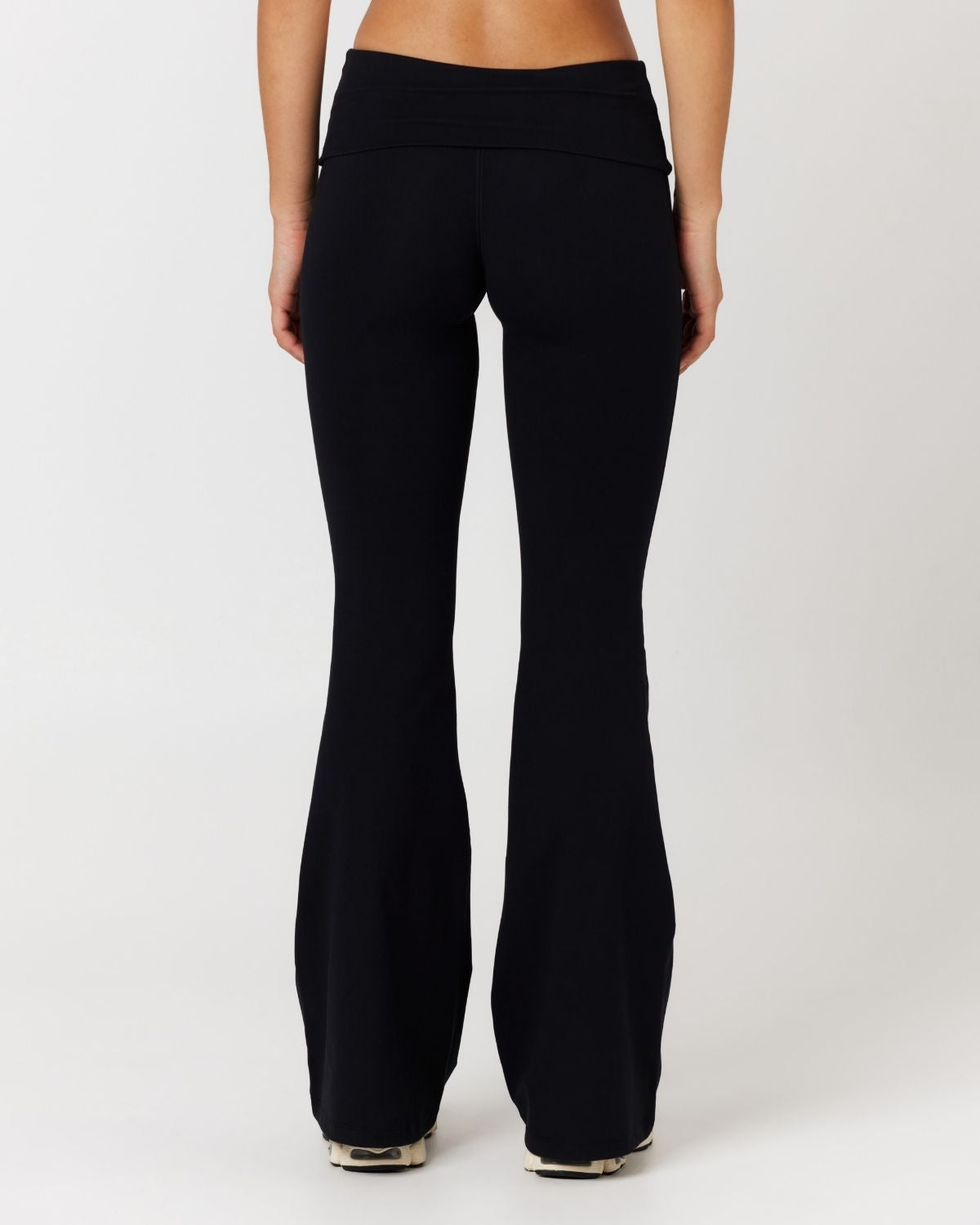 CSB Form Invisible Scrunch Flare Fold Over Leggings | Black