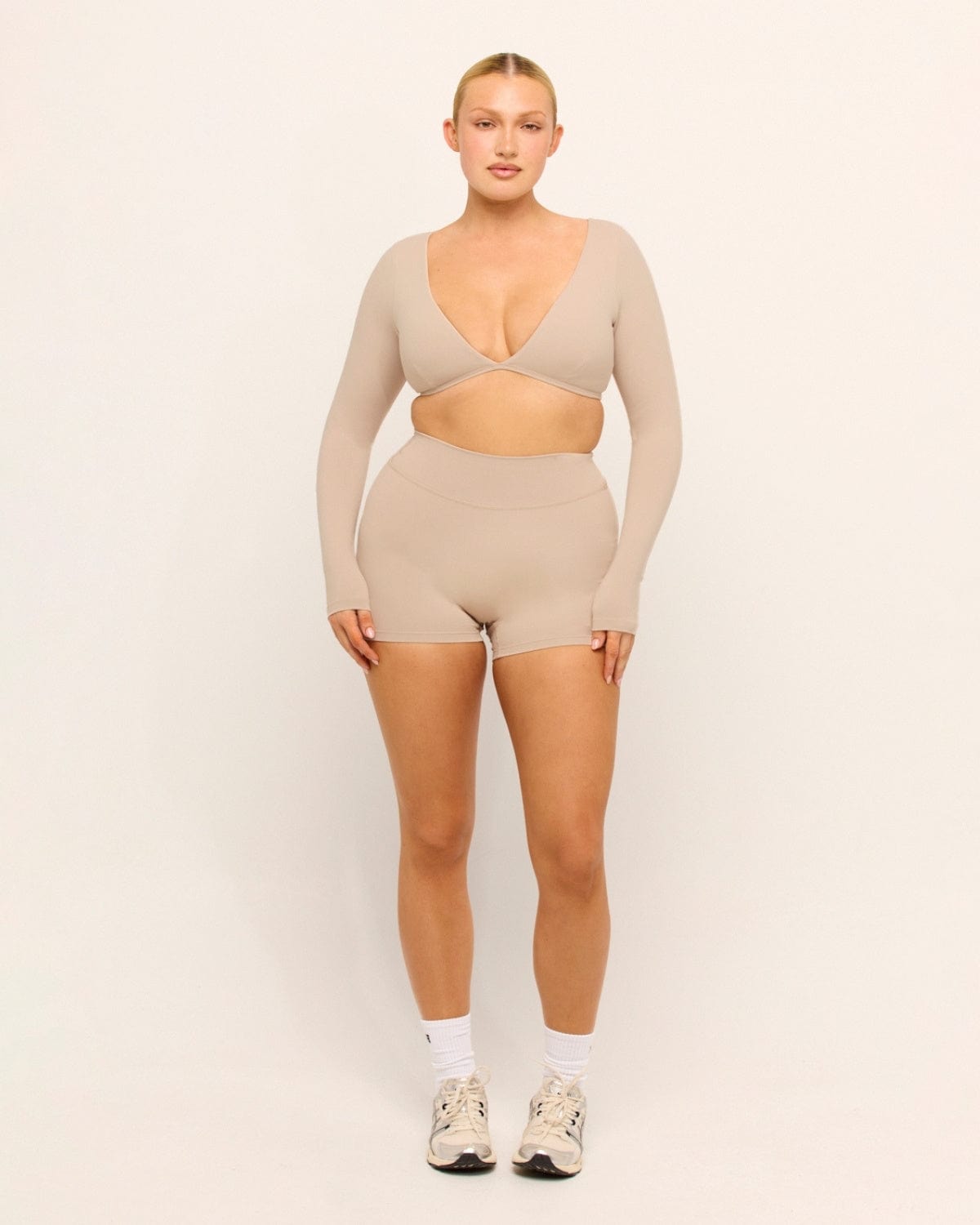 CSB Form Contour Long Sleeve Crop | Fawn