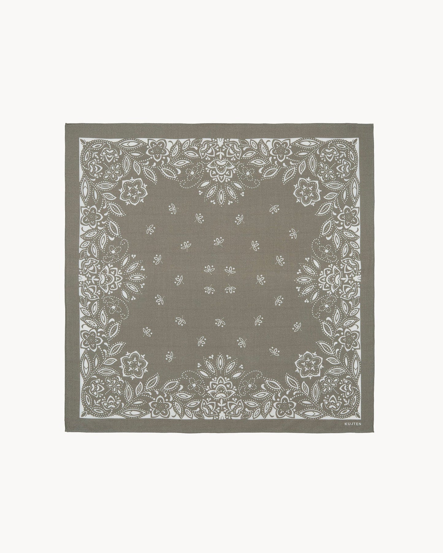 Grand Bandana Helia kaki chiné