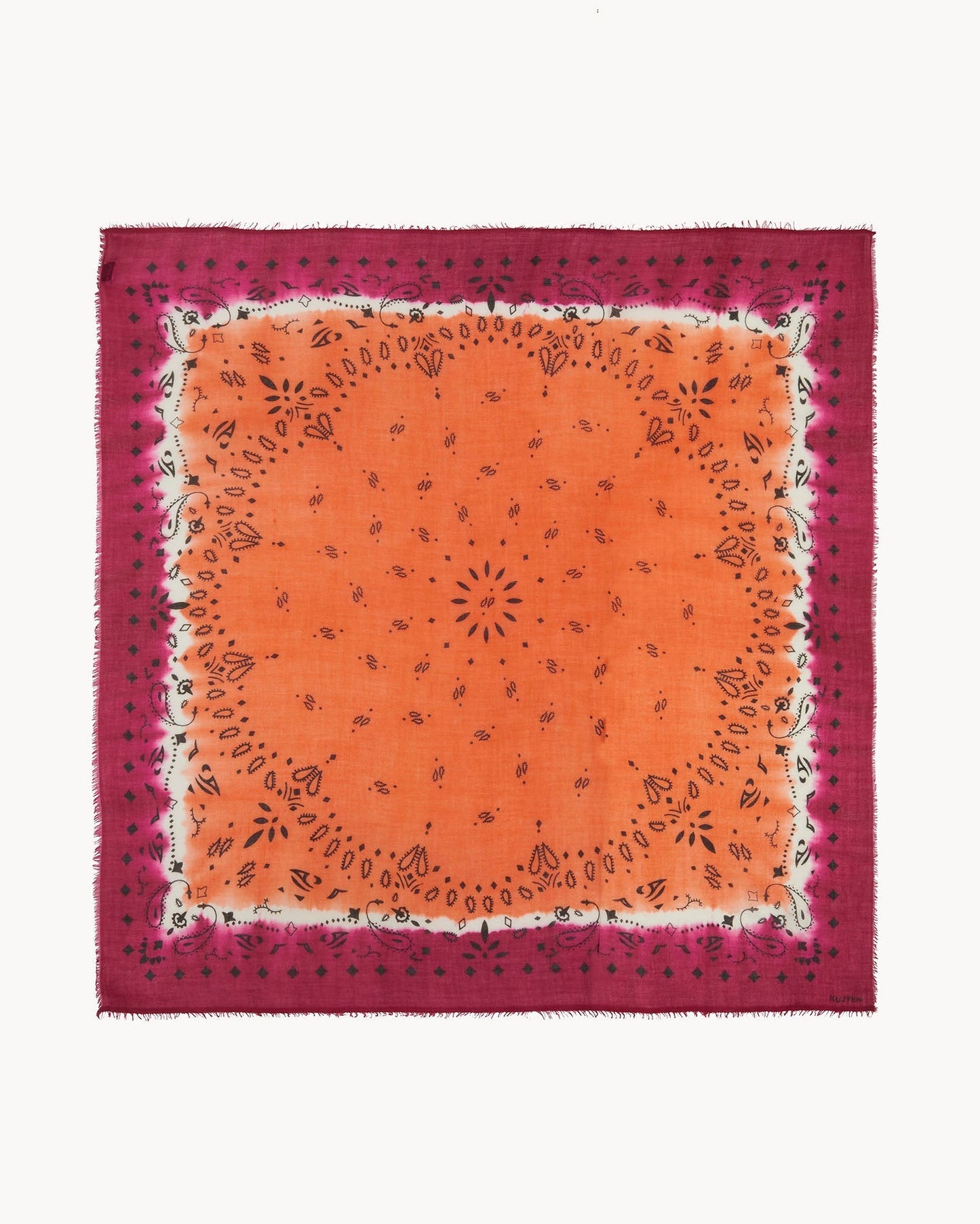 Très Grand Bandana Effy Square Dye fuschia