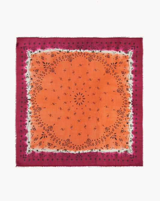Très Grand Bandana Effy Square Dye fuschia