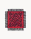 Grand Bandana Helia Lace Fringes rouge corail