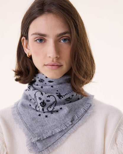 Petit Bandana Hachi gris chiné
