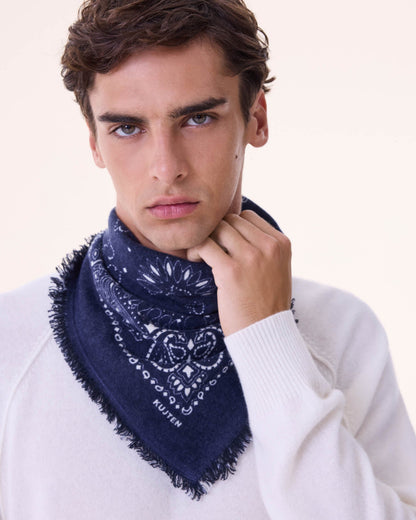 Petit Bandana Hachi bleu marine foncé