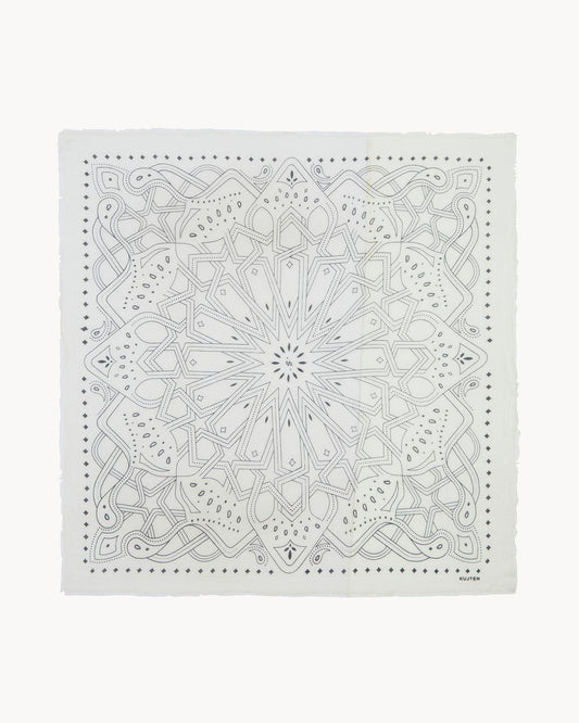 Très Grand Bandana Effy Zellige blanc