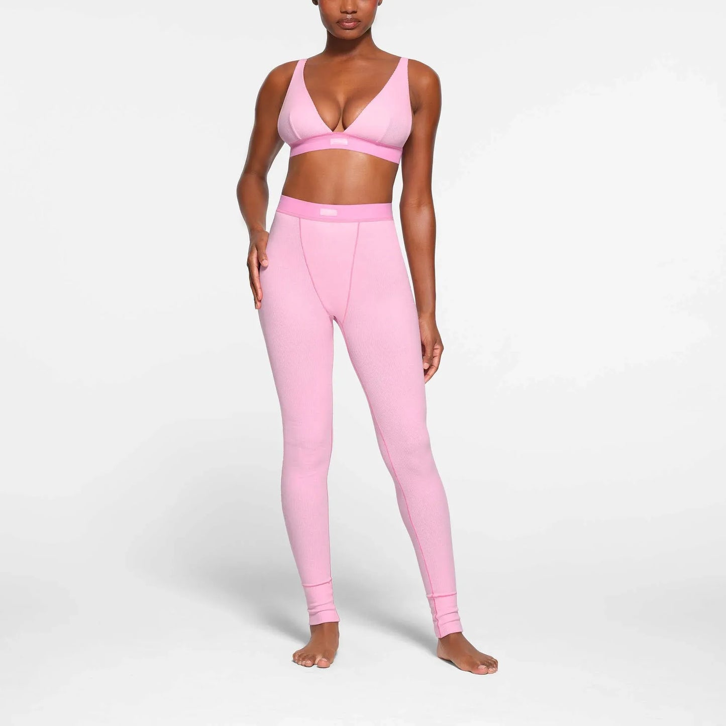 Skims Cotton Rib Legging Bubble Gum