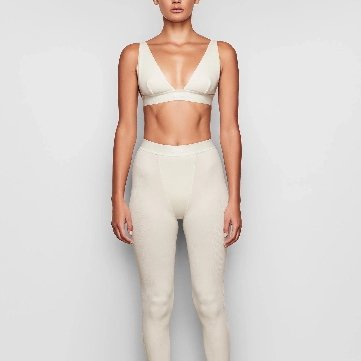 Skims Cotton Rib Legging Bone