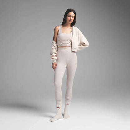 Skims Cotton Rib Legging Heather Oatmeal