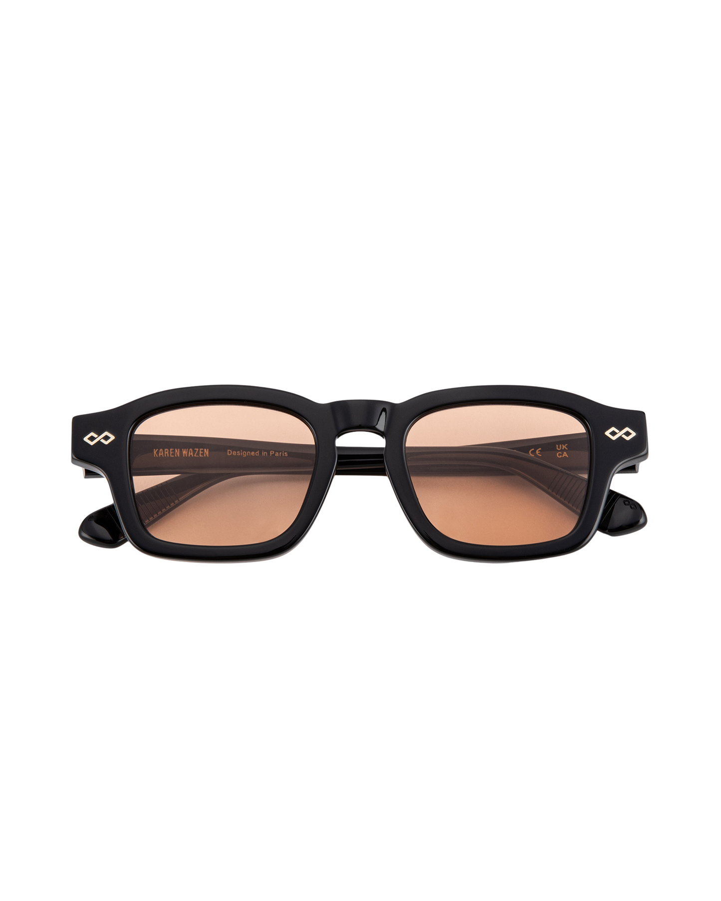 Aron - Orange on Black Sunglasses
