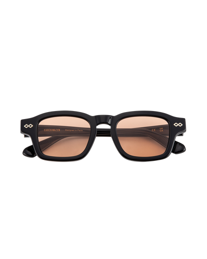Aron - Orange on Black Sunglasses