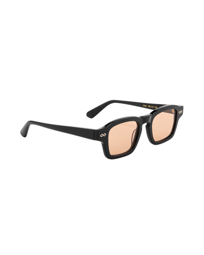 Aron - Orange on Black Sunglasses