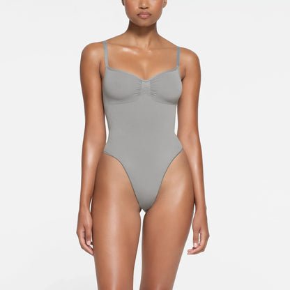 Skims Seamless Sculpt Thong Bodysuit Pacific