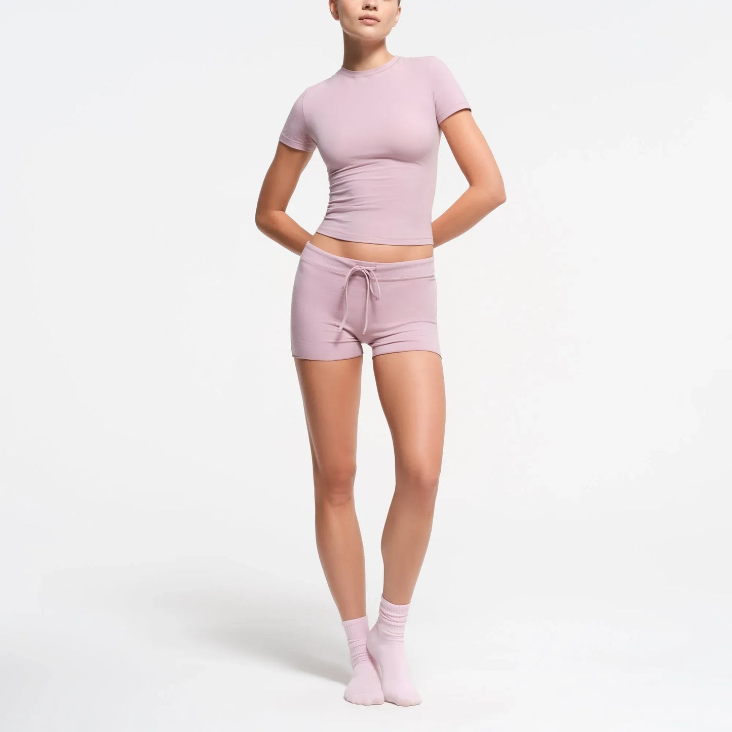Skims Cotton Jersey Short Dusk