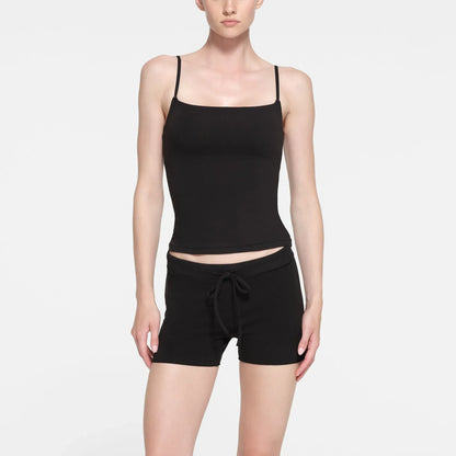 Skims Cotton Jersey Short Sugar Ultra Soot