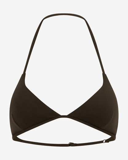 CSB Form Micro Halter V Crop | Dark Chocolate