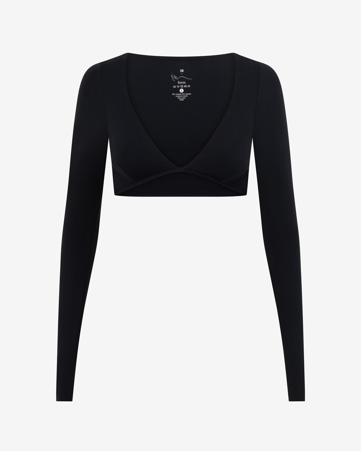 CSB Form Contour Long Sleeve Crop | Black