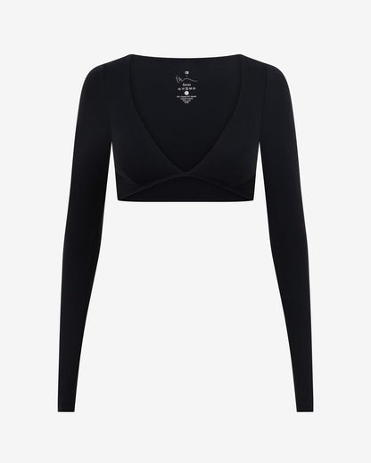 CSB Form Contour Long Sleeve Crop | Black