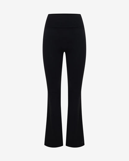 CSB Form Invisible Scrunch Flare Fold Over Leggings | Black
