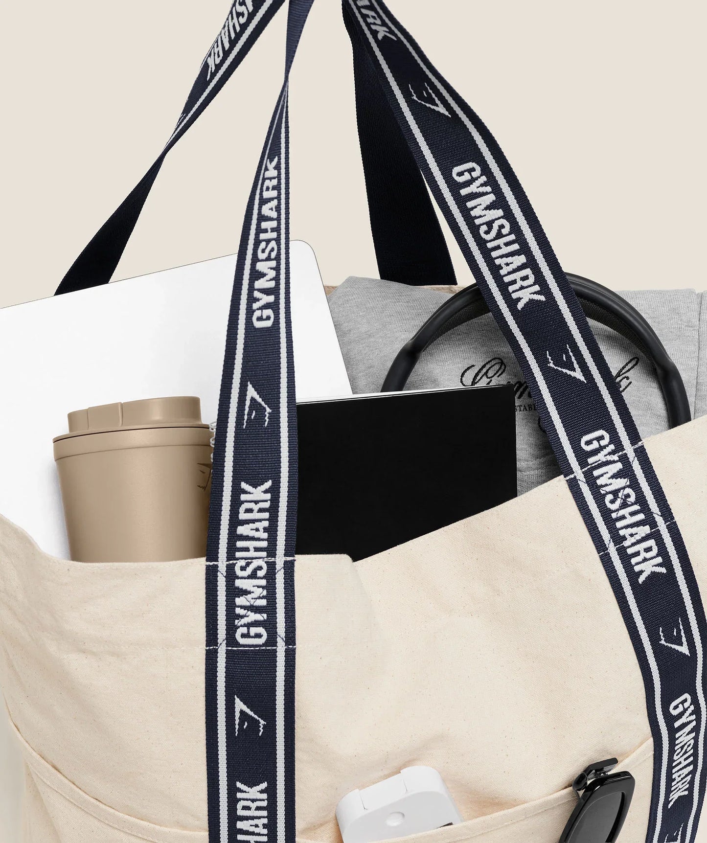 GYMSHARK Logo Tote Undyed