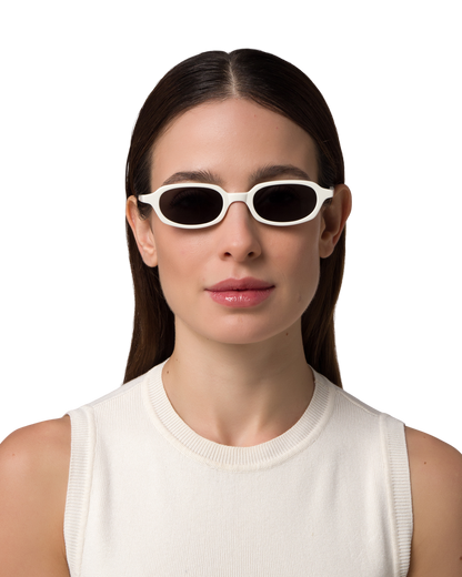 Carolyn - White Sunglasses