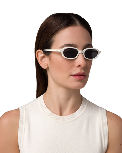 Carolyn - White Sunglasses