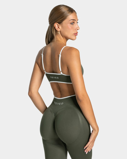 TEVEO Reggiseno Contrastline "Cachi"