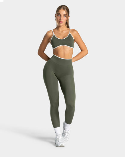 TEVEO Leggings Sculpt Scrunch Contrastline "Cachi"