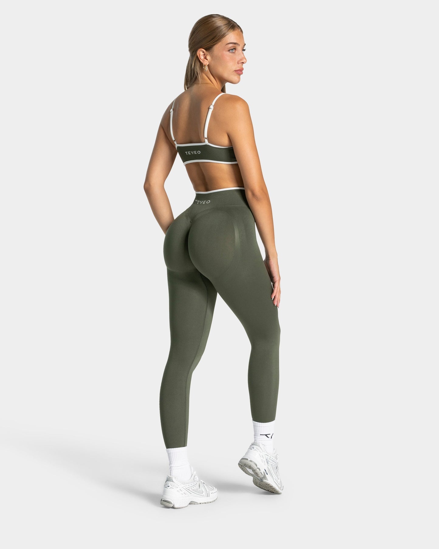 TEVEO Leggings Sculpt Scrunch Contrastline "Cachi"