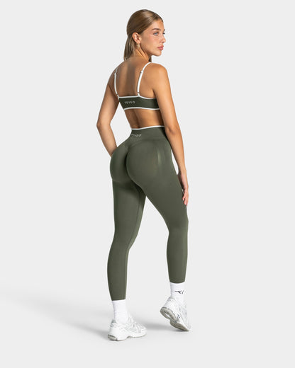 TEVEO Leggings Sculpt Scrunch Contrastline "Cachi"